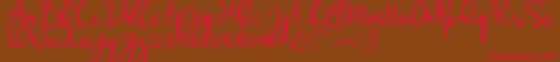 babylittle Font – Red Fonts on Brown Background