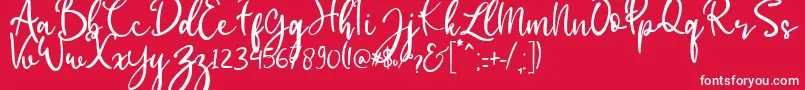 babylittle Font – White Fonts on Red Background