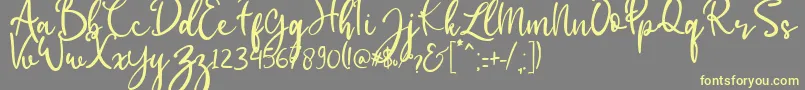 babylittle Font – Yellow Fonts on Gray Background