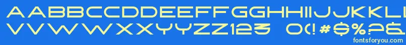 Babylon Font – Yellow Fonts on Blue Background