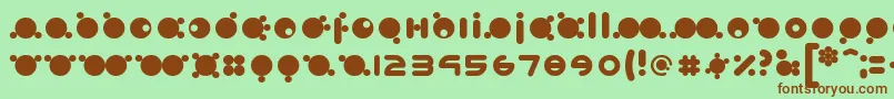 babymoto 2019 04 13 Font – Brown Fonts on Green Background