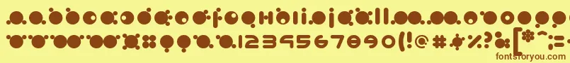 babymoto 2019 04 13 Font – Brown Fonts on Yellow Background