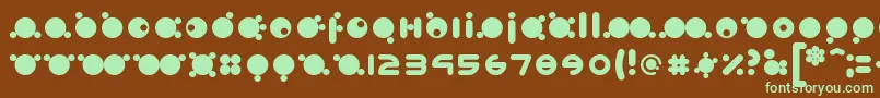 babymoto 2019 04 13 Font – Green Fonts on Brown Background