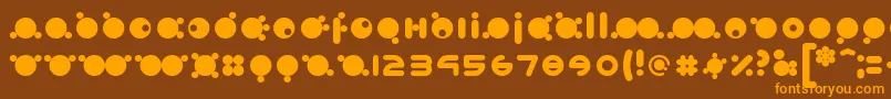 babymoto 2019 04 13 Font – Orange Fonts on Brown Background