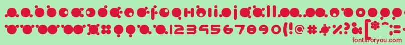 babymoto 2019 04 13 Font – Red Fonts on Green Background