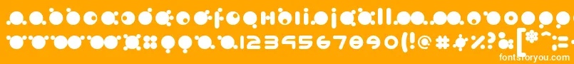 babymoto 2019 04 13 Font – White Fonts on Orange Background