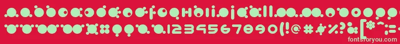 babymoto 2019 04 13 Font – Green Fonts on Red Background
