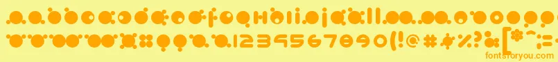 babymoto 2019 04 13 Font – Orange Fonts on Yellow Background