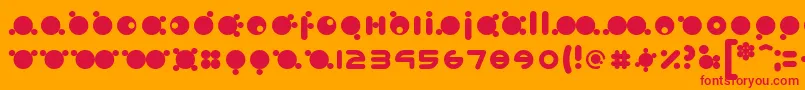 フォントbabymoto 2019 04 13 – オレンジの背景に赤い文字