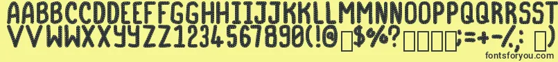 BabySoftStitches Regular Font – Black Fonts on Yellow Background