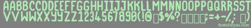 BabySoftStitches Regular Font – Green Fonts on Gray Background