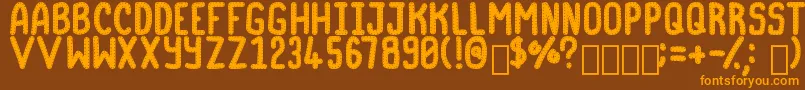 BabySoftStitches Regular Font – Orange Fonts on Brown Background