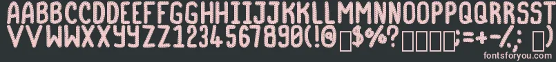 BabySoftStitches Regular Font – Pink Fonts on Black Background