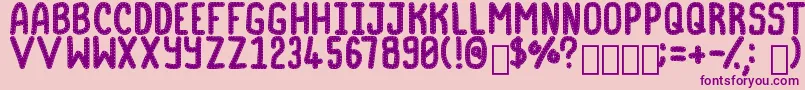 BabySoftStitches Regular Font – Purple Fonts on Pink Background