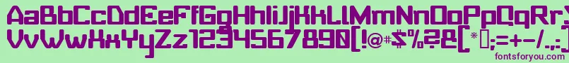 BABYU    Font – Purple Fonts on Green Background