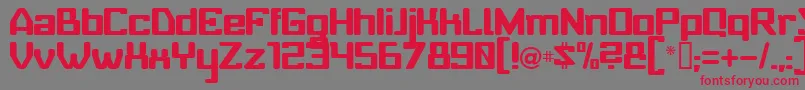 BABYU    Font – Red Fonts on Gray Background