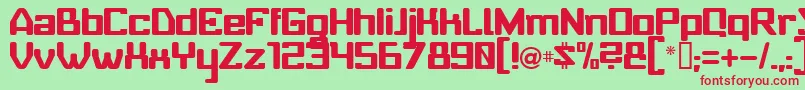 BABYU    Font – Red Fonts on Green Background