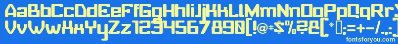 BABYU    Font – Yellow Fonts on Blue Background