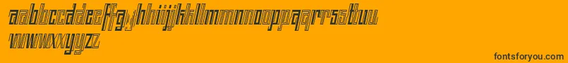 BACK TO ANCIENT TIME ITALIC FONT BY 7NTYPES-Schriftart – Schwarze Schriften auf orangefarbenem Hintergrund