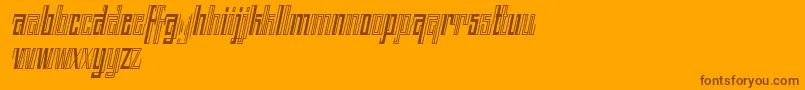 Czcionka BACK TO ANCIENT TIME ITALIC FONT BY 7NTYPES – brązowe czcionki na pomarańczowym tle