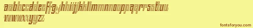 Czcionka BACK TO ANCIENT TIME ITALIC FONT BY 7NTYPES – brązowe czcionki na żółtym tle