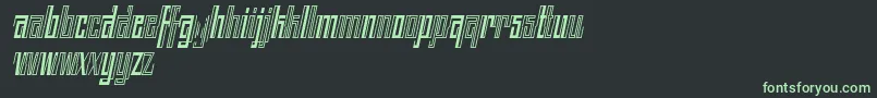 BACK TO ANCIENT TIME ITALIC FONT BY 7NTYPES-Schriftart – Grüne Schriften auf schwarzem Hintergrund