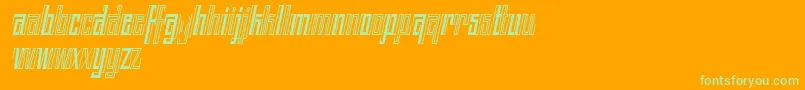 Fonte BACK TO ANCIENT TIME ITALIC FONT BY 7NTYPES – fontes verdes em um fundo laranja