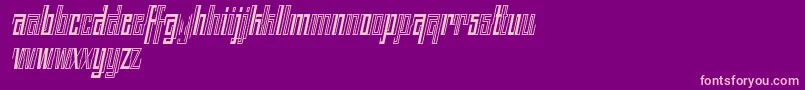 BACK TO ANCIENT TIME ITALIC FONT BY 7NTYPES-fontti – vaaleanpunaiset fontit violetilla taustalla