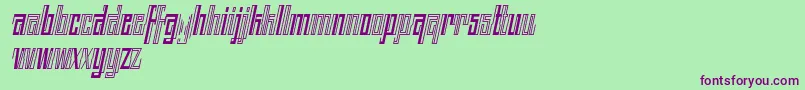 BACK TO ANCIENT TIME ITALIC FONT BY 7NTYPES-Schriftart – Violette Schriften auf grünem Hintergrund