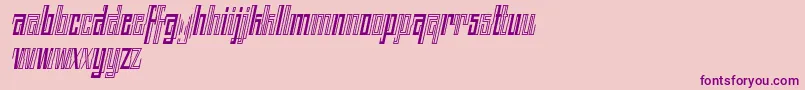 Czcionka BACK TO ANCIENT TIME ITALIC FONT BY 7NTYPES – fioletowe czcionki na różowym tle