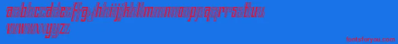 Fonte BACK TO ANCIENT TIME ITALIC FONT BY 7NTYPES – fontes vermelhas em um fundo azul