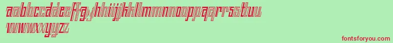 BACK TO ANCIENT TIME ITALIC FONT BY 7NTYPES Font – Red Fonts on Green Background