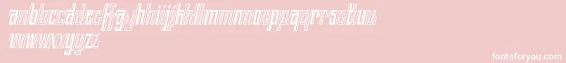 BACK TO ANCIENT TIME ITALIC FONT BY 7NTYPES-Schriftart – Weiße Schriften auf rosa Hintergrund