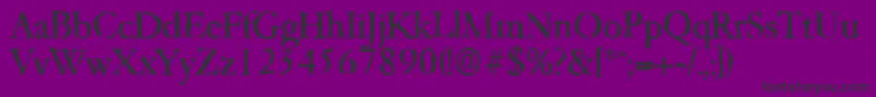 Garfeldrandom Font – Black Fonts on Purple Background