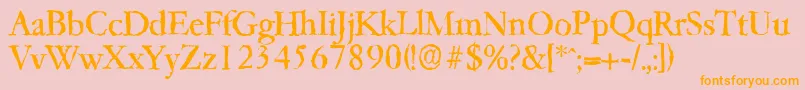 Garfeldrandom Font – Orange Fonts on Pink Background