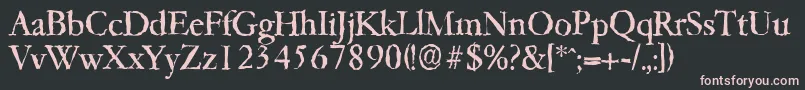 Garfeldrandom Font – Pink Fonts on Black Background