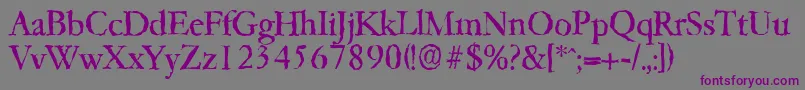 Garfeldrandom Font – Purple Fonts on Gray Background