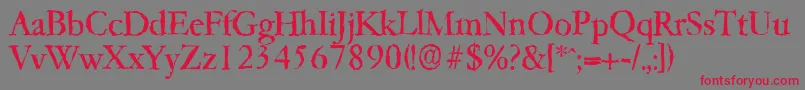 Garfeldrandom Font – Red Fonts on Gray Background