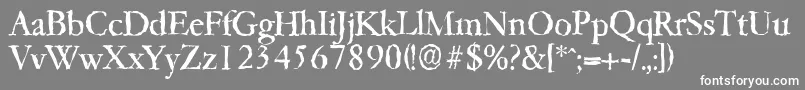 Garfeldrandom Font – White Fonts on Gray Background