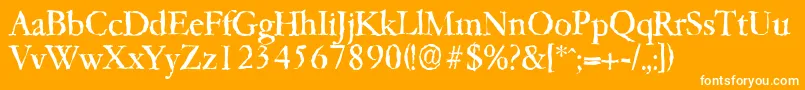 Garfeldrandom Font – White Fonts on Orange Background