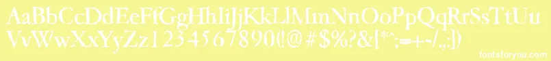 Garfeldrandom Font – White Fonts on Yellow Background