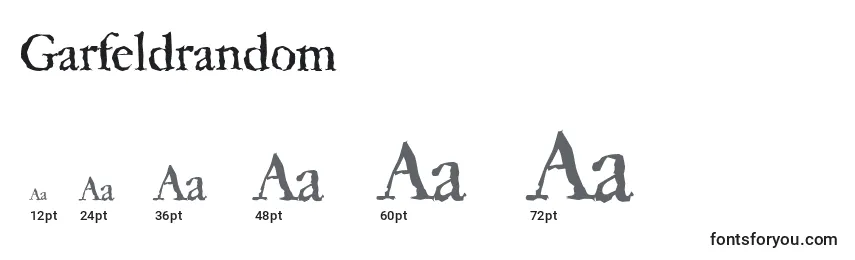 Garfeldrandom Font Sizes