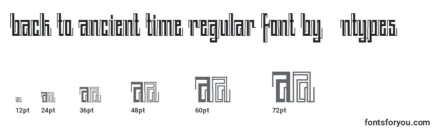 Rozmiary czcionki BACK TO ANCIENT TIME REGULAR FONT BY 7NTYPES