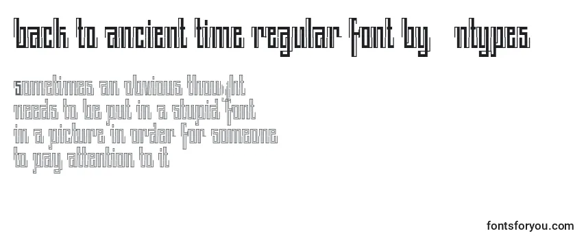 Schriftart BACK TO ANCIENT TIME REGULAR FONT BY 7NTYPES