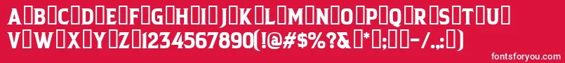 BACKCOUNTRY Regular Font – White Fonts on Red Background