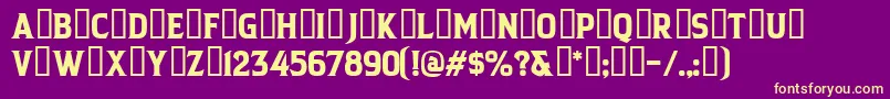 BACKCOUNTRY Regular Font – Yellow Fonts on Purple Background
