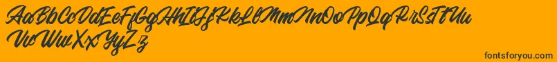 Backhill Free Version Font – Black Fonts on Orange Background