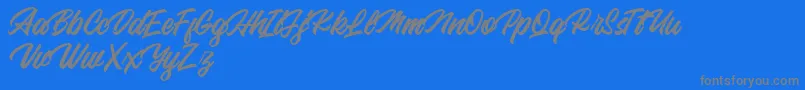 Backhill Free Version Font – Gray Fonts on Blue Background