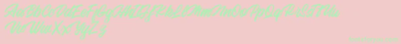 Backhill Free Version Font – Green Fonts on Pink Background