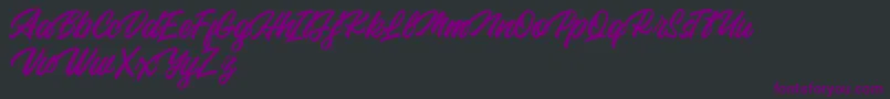 Backhill Free Version Font – Purple Fonts on Black Background